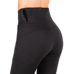 Legging de moto pour femmes taille haute avec coupe ajustée et empiècement élastique aux genoux