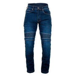 Jean de moto pour hommes avec empiècements extensibles et protections CE amovibles pour les genoux - Coloris multiples