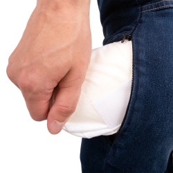 Jean de moto pour hommes avec empiècements extensibles et protections CE amovibles pour les genoux - Coloris multiples