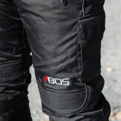 Pantalon de moto pour hommes avec doublure thermique et ceinture ajustable - Protections incluses pour les genoux et les cuisses