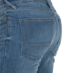Jean de moto pour hommes monocouche et homologué CE slim fit - Résistant et extensible avec protetctions