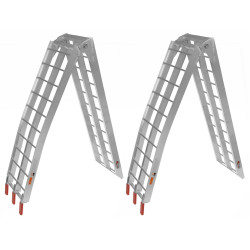 Paire de rampes larges de chargement pour motos et scooters 222 x 28 cm à capacité de pliage - Charge max 600 kg