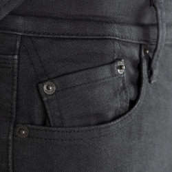 Jean de moto pour hommes certifié regular fit noir - Tissu résistant et extensible avec protections CE