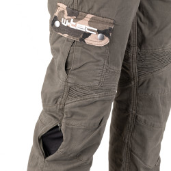 Pantalon de moto extensible avec protections CE pour genoux et hanches - Résistant aux chocs et à l'abrasion