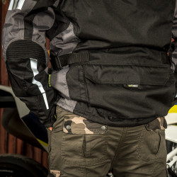 Pantalon de moto extensible avec protections CE pour genoux et hanches - Résistant aux chocs et à l'abrasion