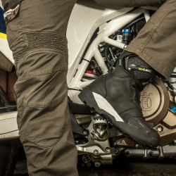 Pantalon de moto extensible avec protections CE pour genoux et hanches - Résistant aux chocs et à l'abrasion