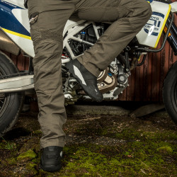 Pantalon de moto extensible avec protections CE pour genoux et hanches - Résistant aux chocs et à l'abrasion