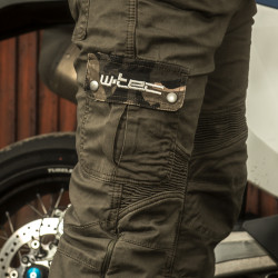 Pantalon de moto extensible avec protections CE pour genoux et hanches - Résistant aux chocs et à l'abrasion