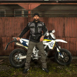 Pantalon de moto extensible avec protections CE pour genoux et hanches - Résistant aux chocs et à l'abrasion