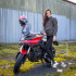 Veste de moto en cuir pour femmes avec protections CE et sangle d'ajustement