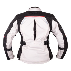 Veste de moto ajustable pour femmes avec protections CE et doublure thermique et climatique - Système de ventilation réglable