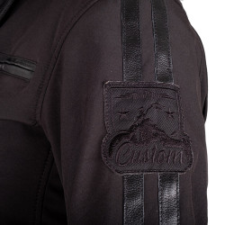 Veste de moto pour femmes avec doublure en micropolaire et protections CE des coudes et épaules