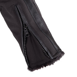 Veste de moto pour femmes avec doublure en micropolaire et protections CE des coudes et épaules