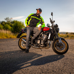 Veste de moto d'été pour hommes avec ventilation et protections certifiées - Doublure respirante