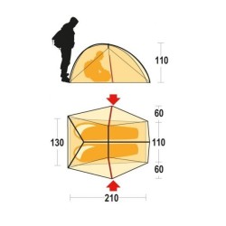 Tente ultralégère pour 2 personnes - Facile à plier et durable