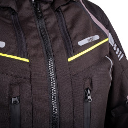 Veste de moto pour femmes avec doublure et protections amovibles des coudes et épaules - Trous d'aération