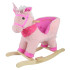 Cheval licorne à basculement rose