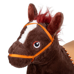 Cheval ou licorne gonflable pour enfants avec housse amovible douce et confortable - Bouton sonore de hennissement