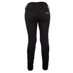 Legging de moto pour femmes avec doublure en aramide résistant et protections certifiées et amovibles des hanches et genoux