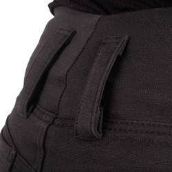 Legging de moto pour femmes avec tissu élastique et protections certifiées pour les hanches et les genoux