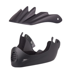Casque de descente pour le BMX et le freeride avec mentonnière rembourré et bouches d'aération - Casque de descente avec visière