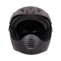 Casque de descente pour le BMX et le freeride avec mentonnière rembourré et bouches d'aération - Casque de descente avec visière