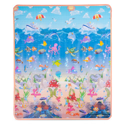 Tapis d'apprentissage et de jeux pour enfants 150 x 180 en mousse antidérapante - Différents thèmes avec impression recto verso