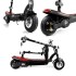 Trottinette électrique GACRUX rouge et noir pliante avec siège