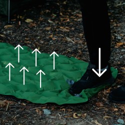 Tapis gonflable en nylon pour 1 personne - Le matelas gonflable parfait pour un sommeil confortable en voyage