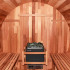 Sauna d'extérieur pour 6 personnes avec température ajustable de 15° C à 90° C - Conception en bois de cèdre