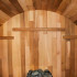 Sauna baril d'extérieur en bois de cèdre pour 4 personnes avec accessoires et porche - 90°C maximum