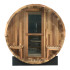 Sauna baril d'extérieur en bois de cèdre pour 4 personnes avec accessoires et porche - 90°C maximum