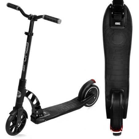 Trottinette électrique mobius Comfort noir pliante et réglable en hauteur.