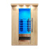 Sauna infrarouge en bois pour 2 personnes avec 7 modes de luminothérapie et ioniseur d'air - Utilisation en intérieur