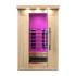 Sauna infrarouge en bois pour 2 personnes avec 7 modes de luminothérapie et ioniseur d'air - Utilisation en intérieur
