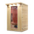 Sauna infrarouge en bois pour 2 personnes avec 7 modes de luminothérapie et ioniseur d'air - Utilisation en intérieur