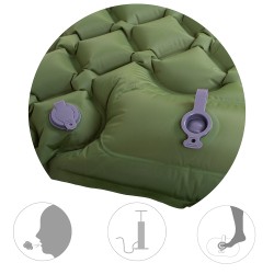 Tapis gonflable en nylon pour 1 personne - Le matelas gonflable parfait pour un sommeil confortable en voyage