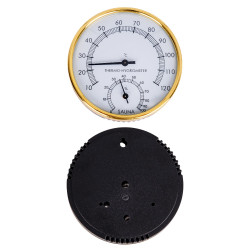 Thermo-Hygromètre élégant pour sauna avec design arrondi 10 cm - Plage de température de 10° à 120°C