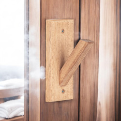 Porte-manteau en bois pour sauna et établissements de relaxation - Support pour serviettes et peignoirs
