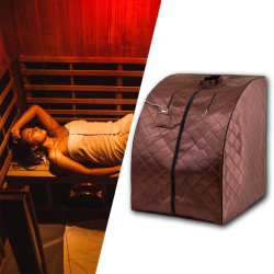 Sauna infrarouge portable pour usage à domicile avec coussin chauffant pour les pieds et chaise - Bien-être et détente