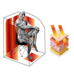 Sauna infrarouge portable pour usage à domicile avec coussin chauffant pour les pieds et chaise - Bien-être et détente