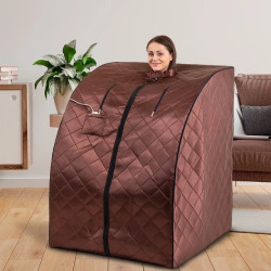 Sauna infrarouge portable pour usage à domicile avec coussin chauffant pour les pieds et chaise - Bien-être et détente
