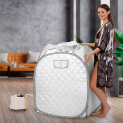 Sauna à vapeur pour utilisation à domicile avec température ajustable jusqu'à 60°C - Système de rangement pop-up