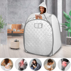 Sauna à vapeur pour utilisation à domicile avec température ajustable jusqu'à 60°C - Système de rangement pop-up