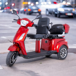 Scooter électrique sans permis à trois roues pour deux personnes - Autonomie de 60 km et vitesse max 25 km/H