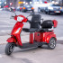 Scooter électrique sans permis à trois roues pour deux personnes - Autonomie de 60 km et vitesse max 25 km/H