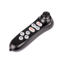 Fauteuil roulant motorisé 700 W avec contrôle par joystick et télécommande - Autonomie 24 km et vitesse ajustable jusqu'à 6 km/h