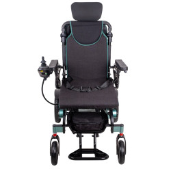 Fauteuil roulant motorisé 700 W avec contrôle par joystick et télécommande - Autonomie 24 km et vitesse ajustable jusqu'à 6 km/h