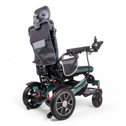 Fauteuil roulant motorisé 700 W avec contrôle par joystick et télécommande - Autonomie 24 km et vitesse ajustable jusqu'à 6 km/h
