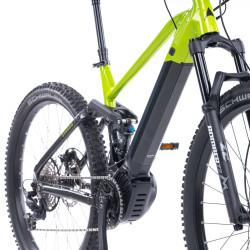 Vélo de montagne électrique tout suspendu avec roues 29" et batterie haute capacité - Fourche à suspension pneumatique